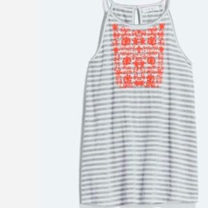 Embroidered halter top